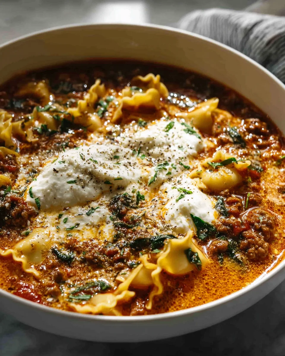 Verführerische One Pot Lasagna Soup – Einfach & Lecker!