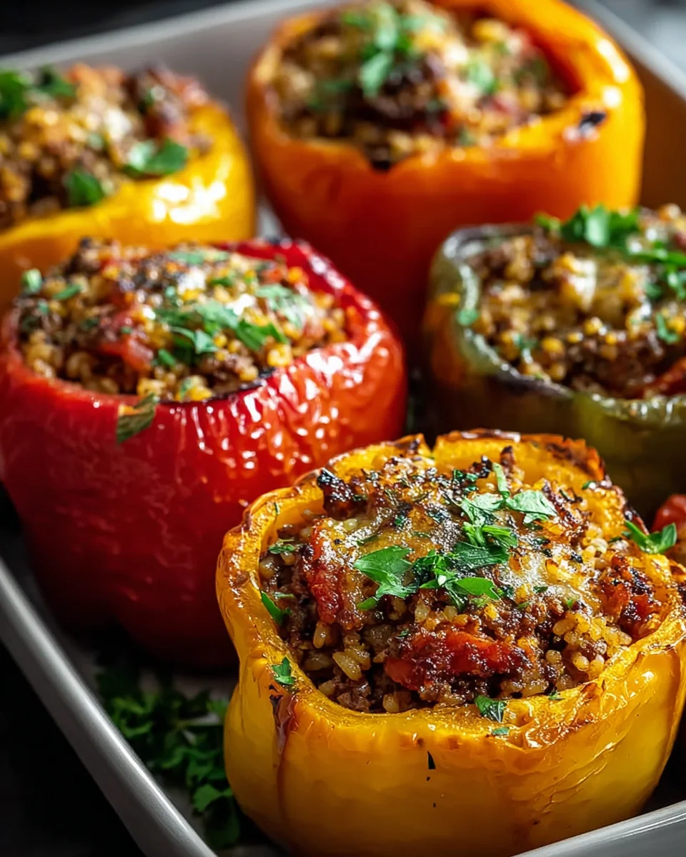 Gefüllte Paprika aus dem Airfryer – Ein Muss für Feinschmecker!