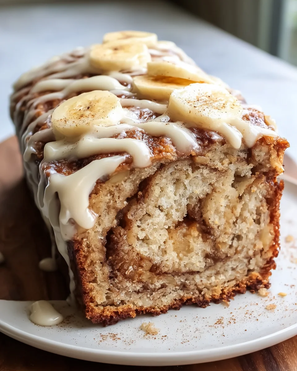 Leckeres Cinnamon Roll Bananenbrot – Süß und saftig genießen!