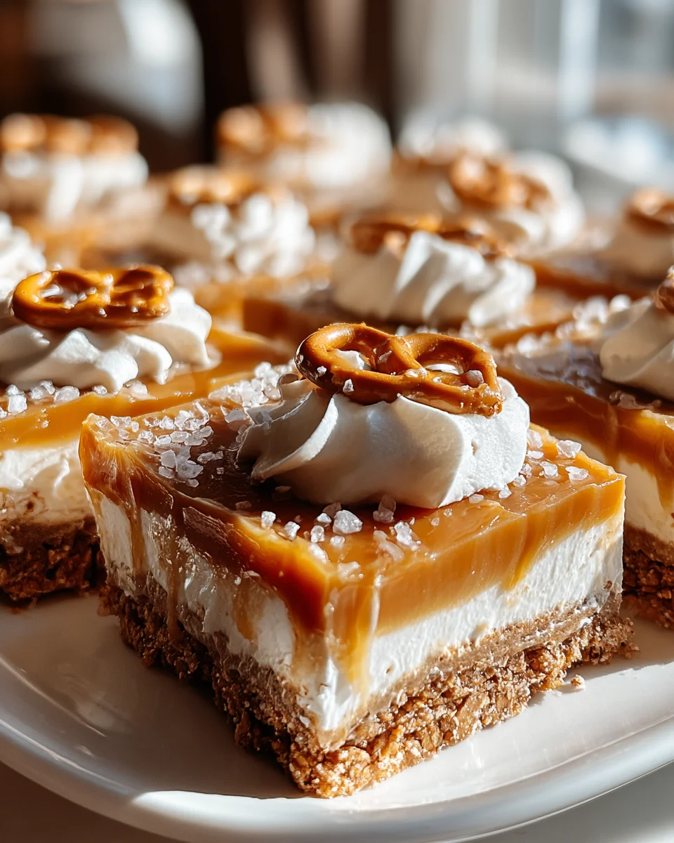 No-Bake Salted Caramel Pretzel Bars – einfach unwiderstehlich!