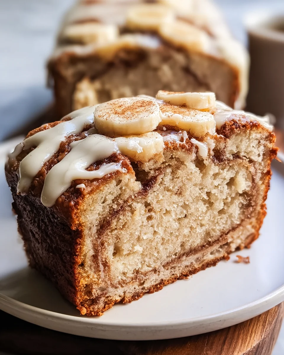 Leckeres Cinnamon Roll Bananenbrot – Süß und saftig genießen!