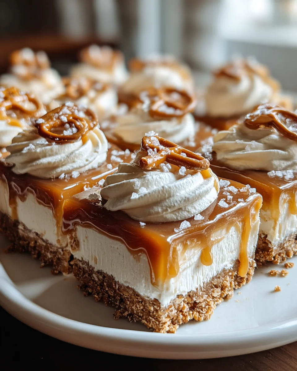 No-Bake Salted Caramel Pretzel Bars – einfach unwiderstehlich!