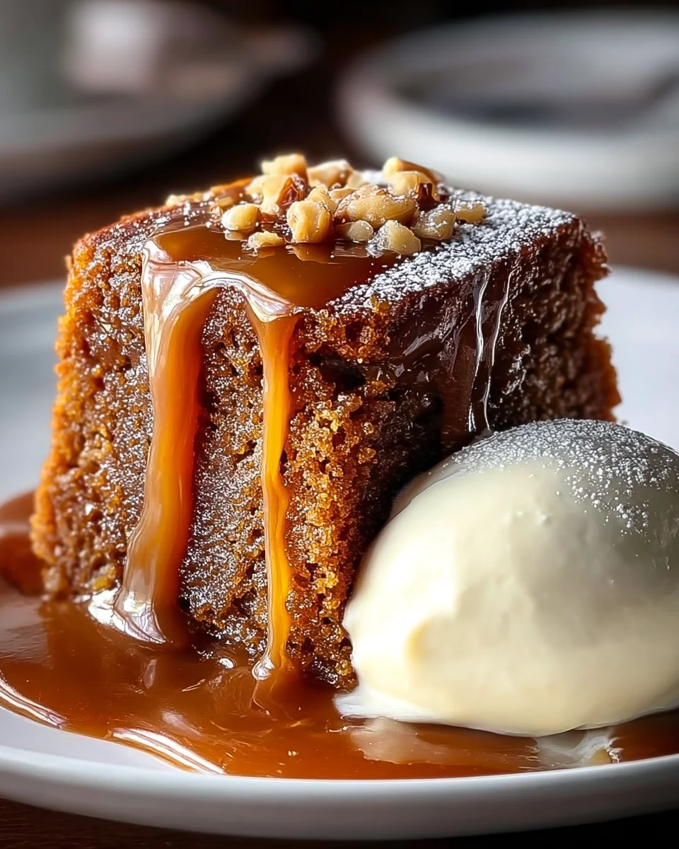 Dekadentes klassisches Sticky Toffee Pudding Rezept Genuss