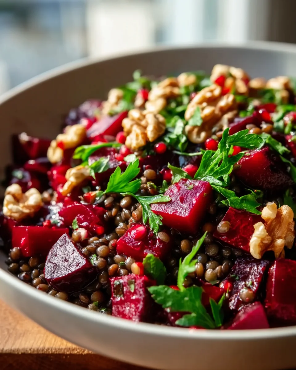 Rote Bete Linsen Salat – Gesund, lecker und einfach zubereitet!