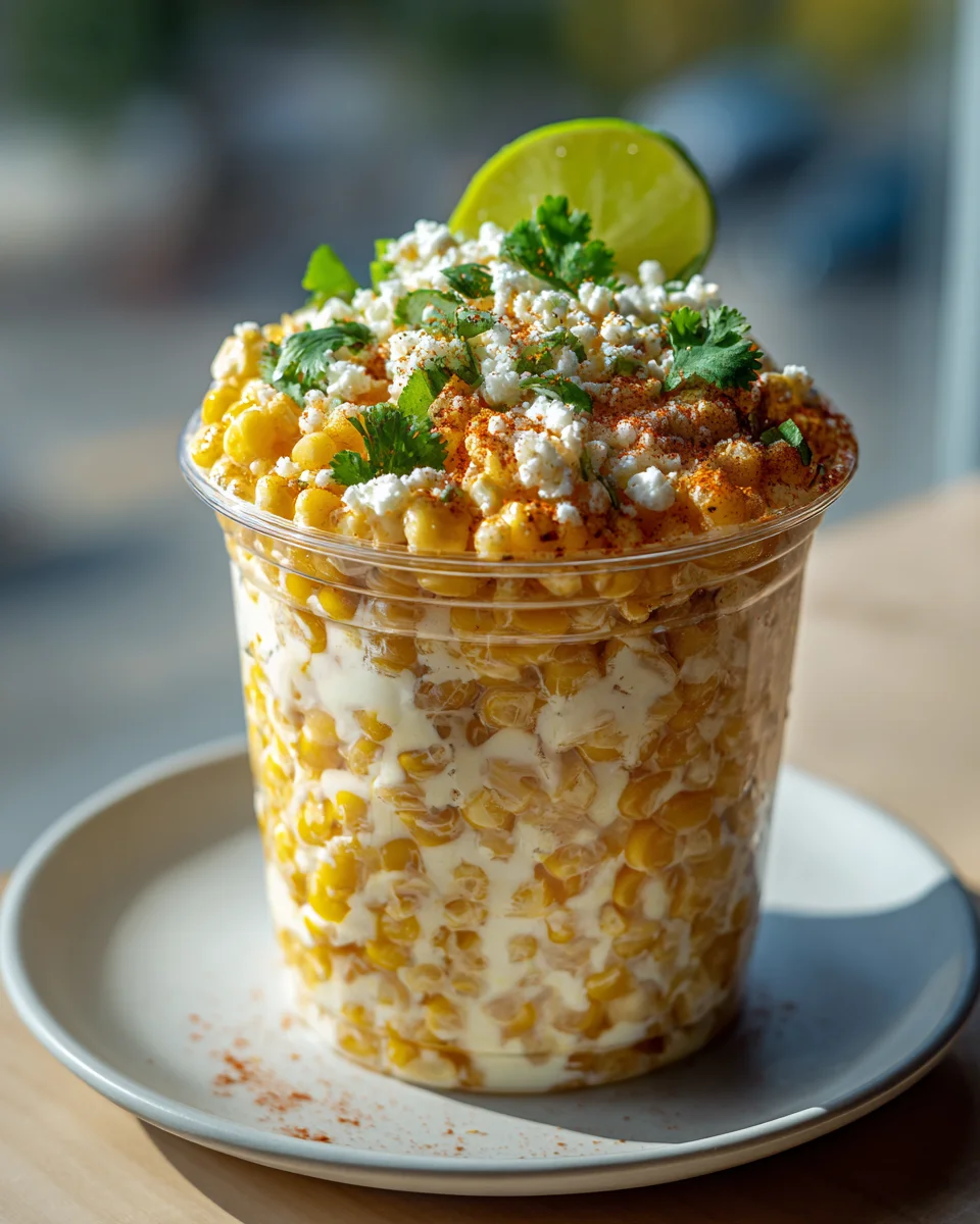 Cremiger Mexikanischer Straßencorn im Becher: Esquites Rezept