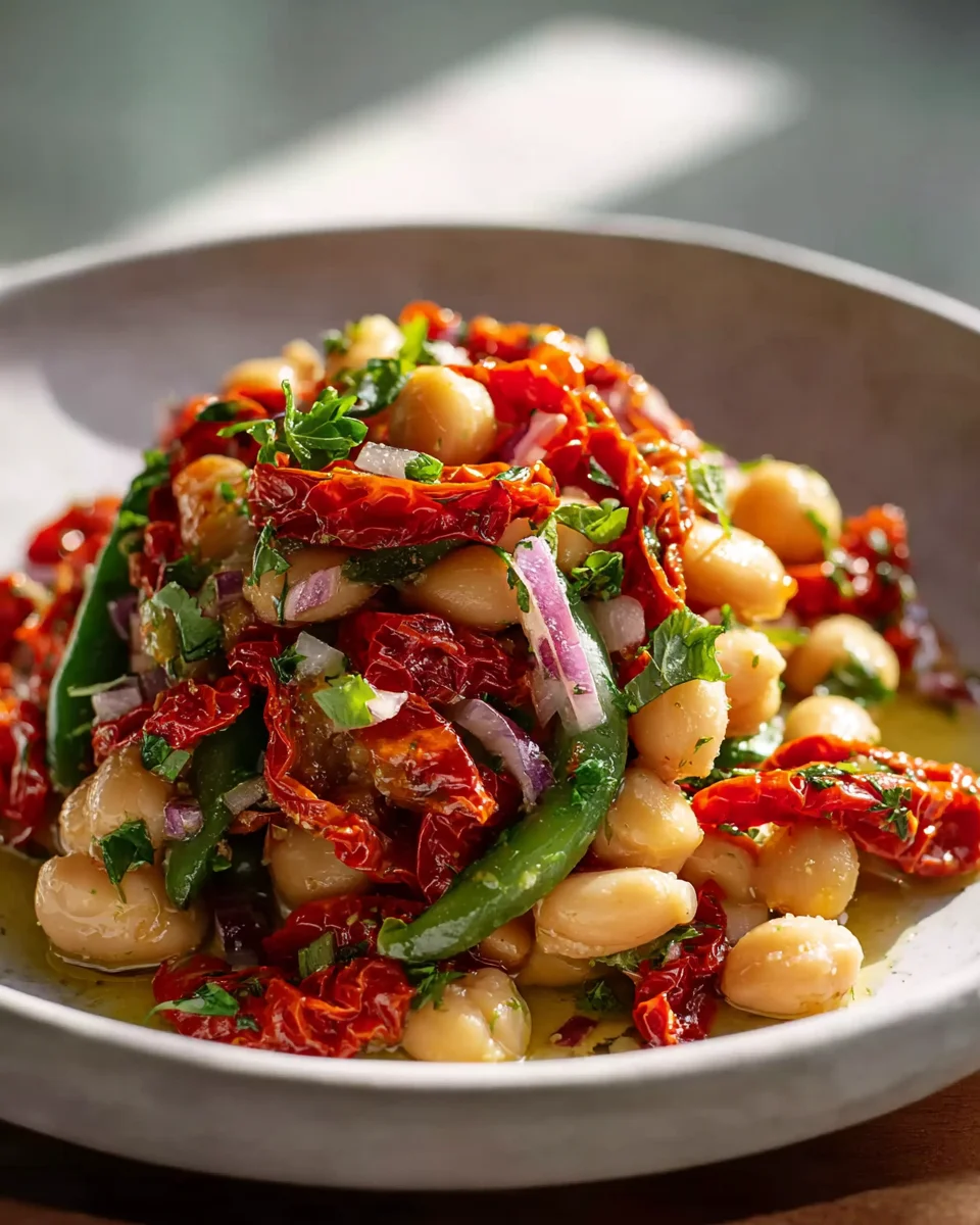 Marinierter Getrockneter Tomaten Bohnen Salat – Frisch & Lecker!