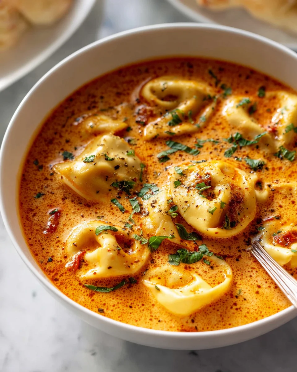 Käsige Tomaten-Tortellini-Suppe: Herzhaft und einfach lecker!