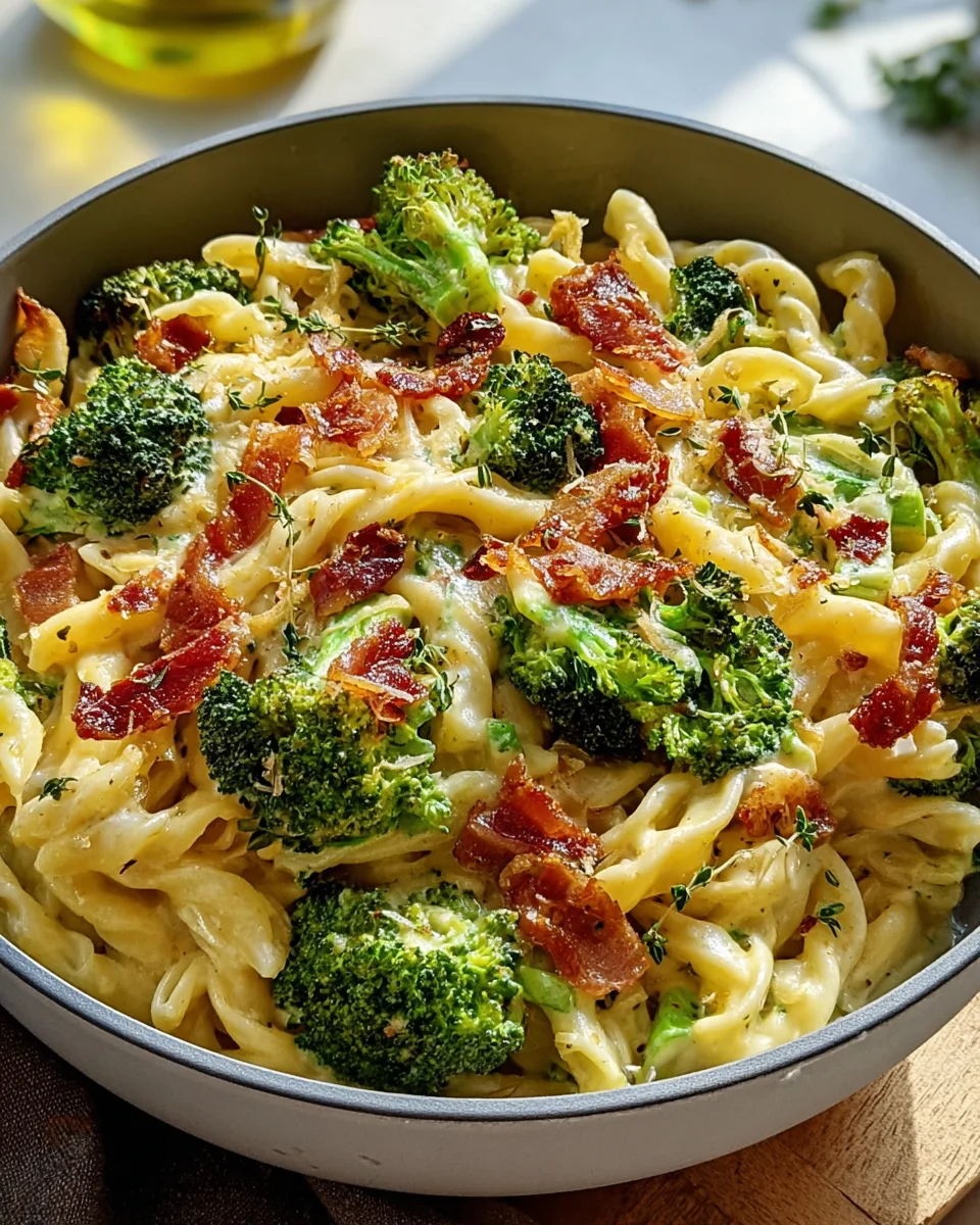 Cremige Pastapfanne mit Brokkoli und Beef Bacon genießen!