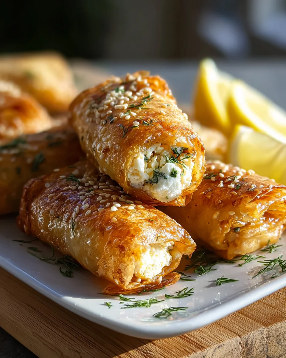 Knusprige Ofen Feta Rollchen – Einfach und Lecker!