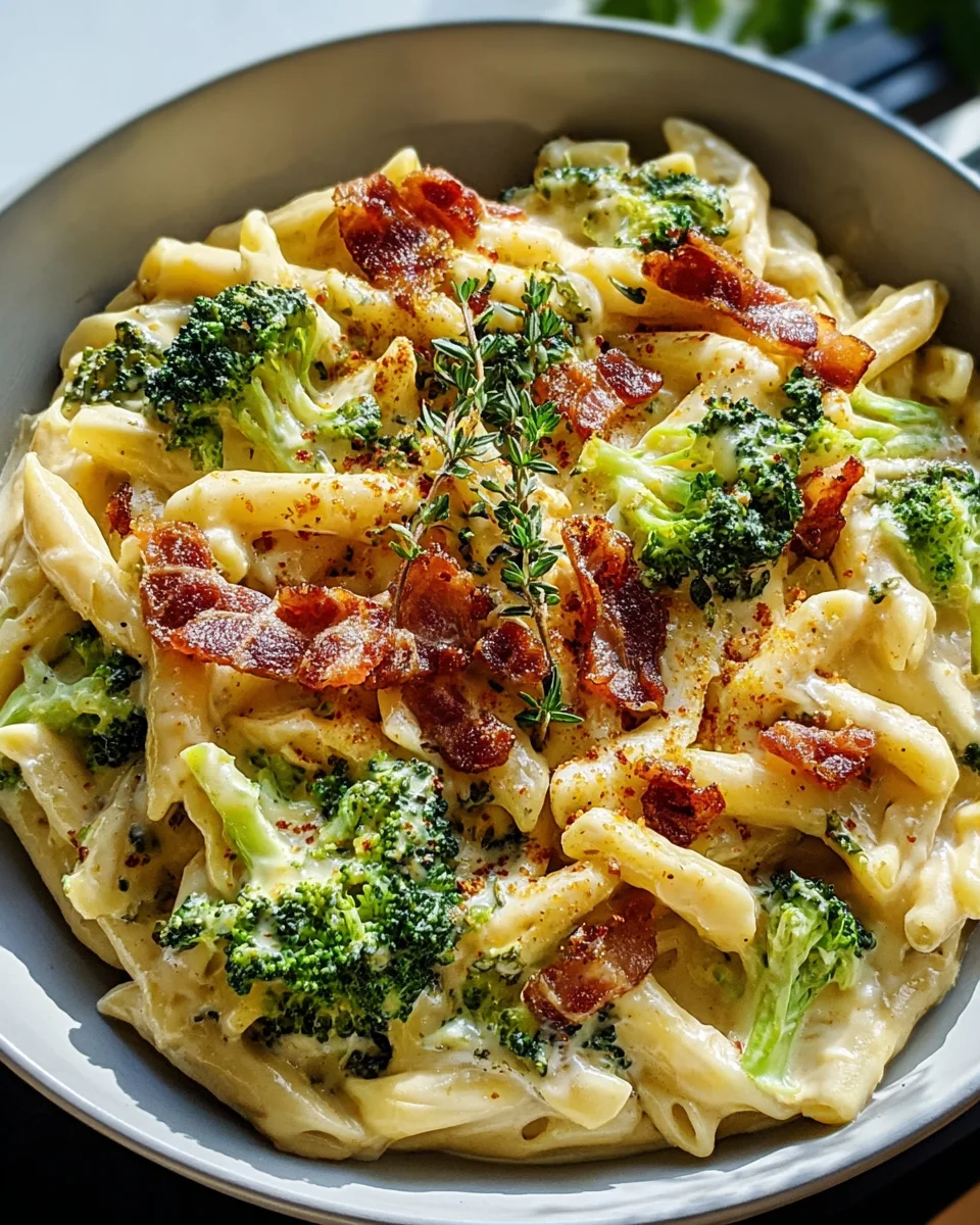 Cremige Pastapfanne mit Brokkoli und Beef Bacon genießen!