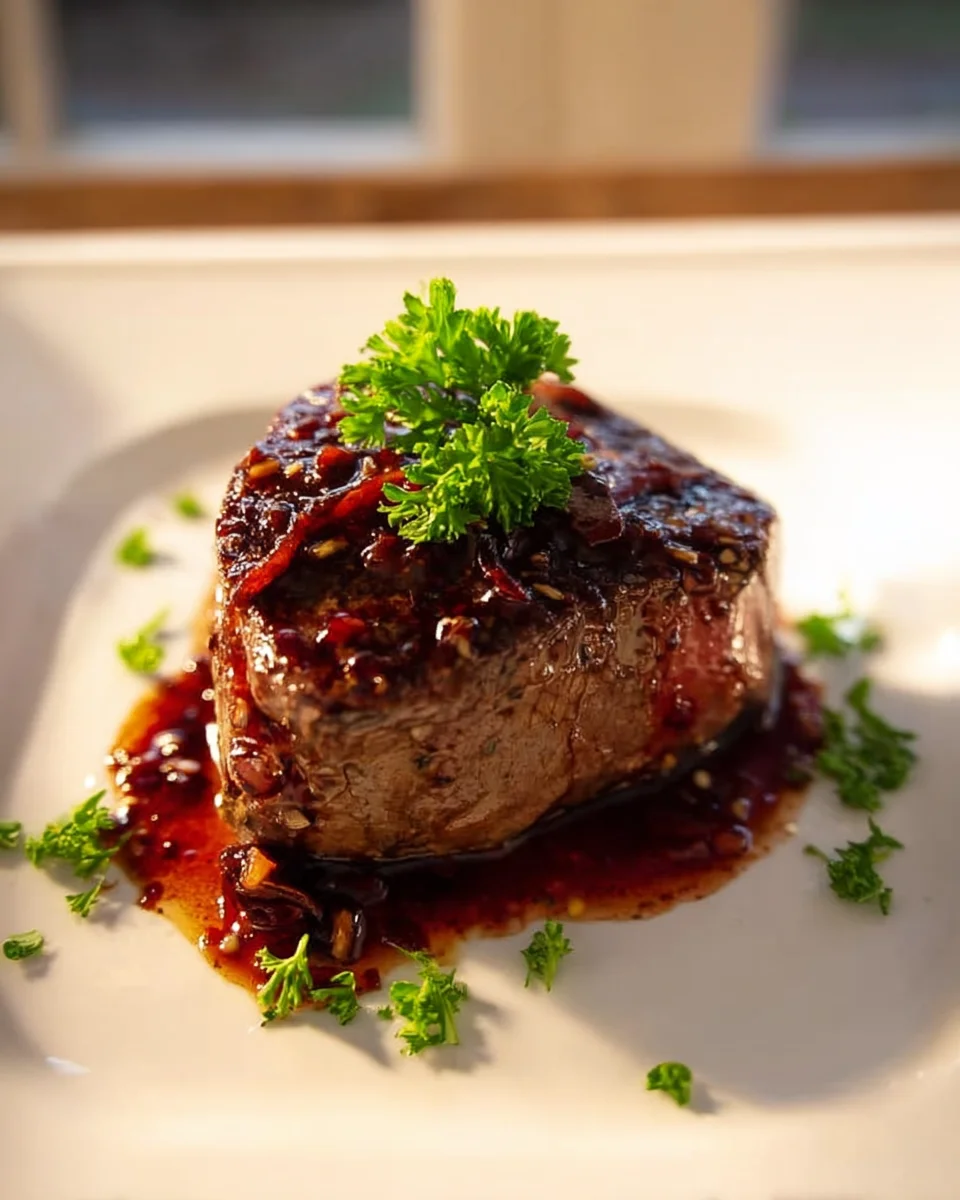 Filet Mignon mit rotem Traubensaft-Dressing genießen!
