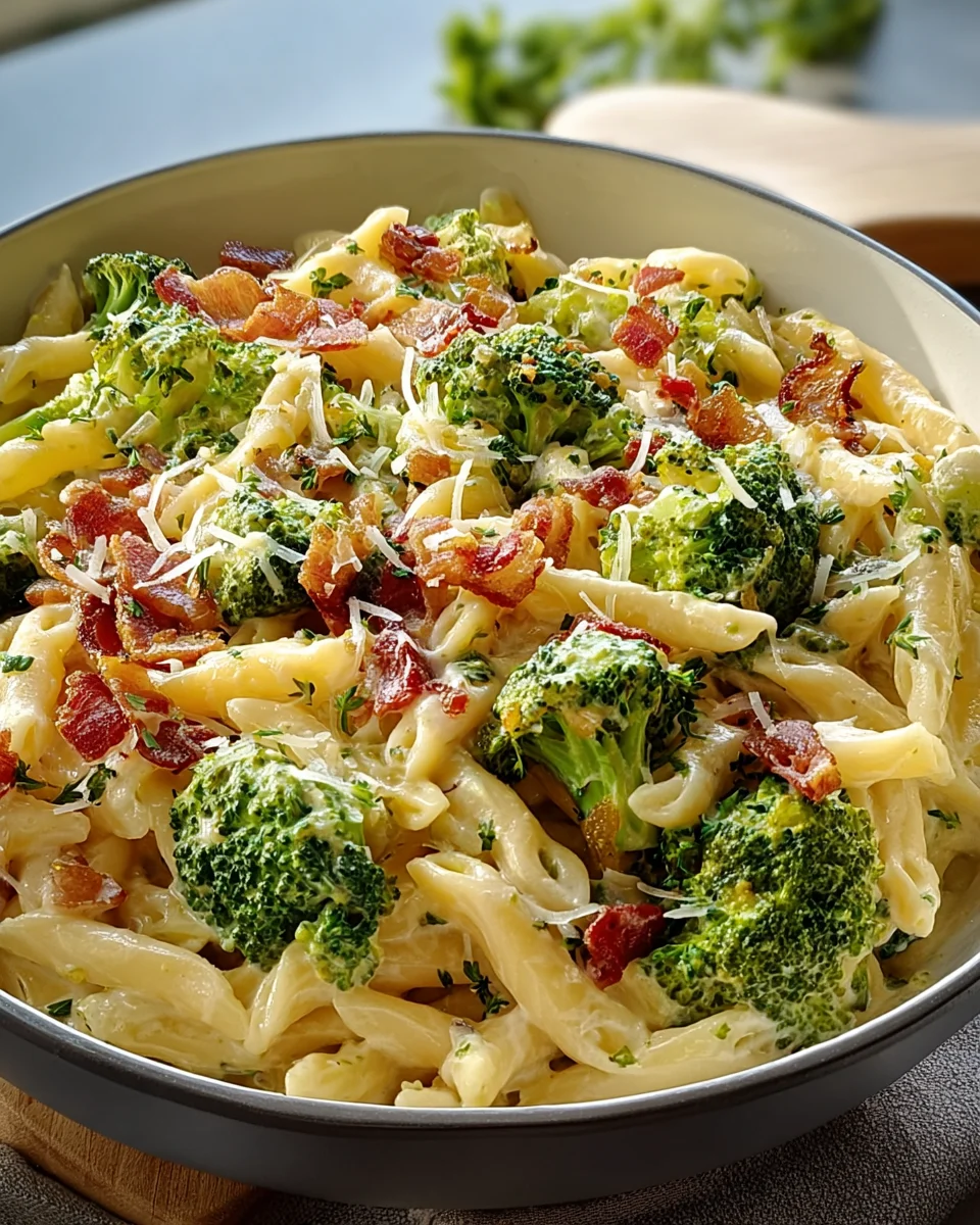 Cremige Pastapfanne mit Brokkoli und Beef Bacon genießen!