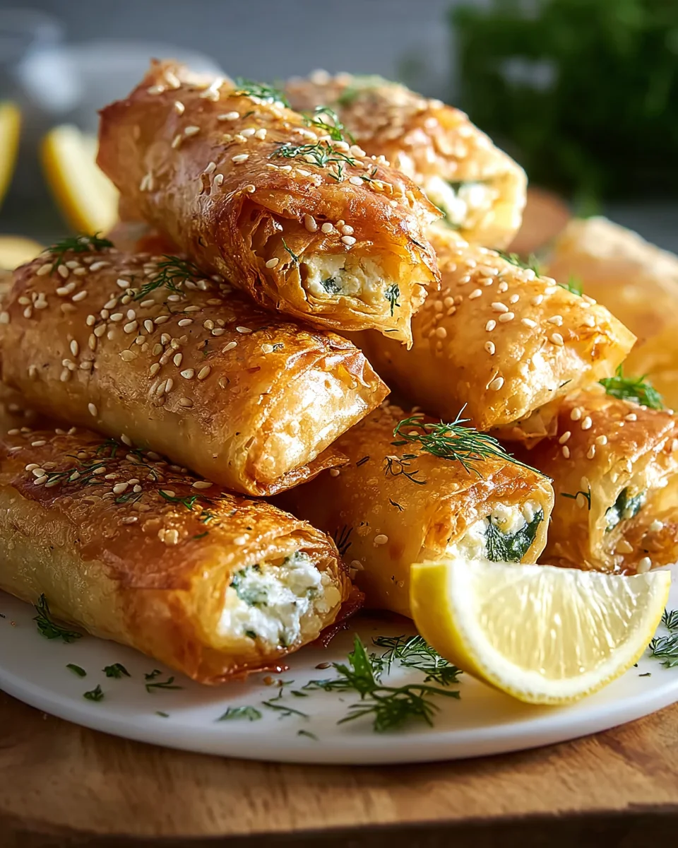 Knusprige Ofen Feta Rollchen – Einfach und Lecker!