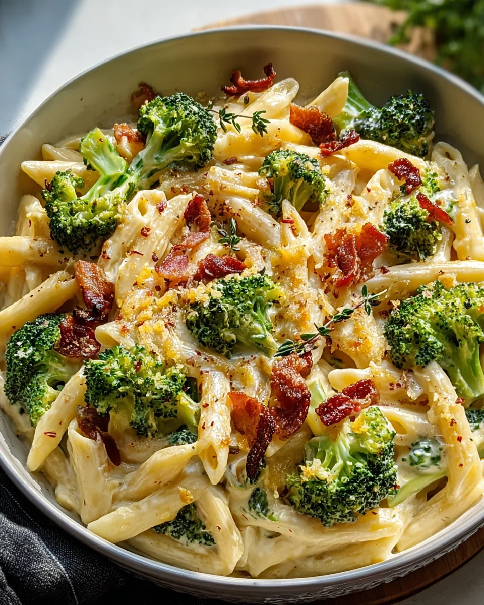 Cremige Pastapfanne mit Brokkoli und Beef Bacon genießen!