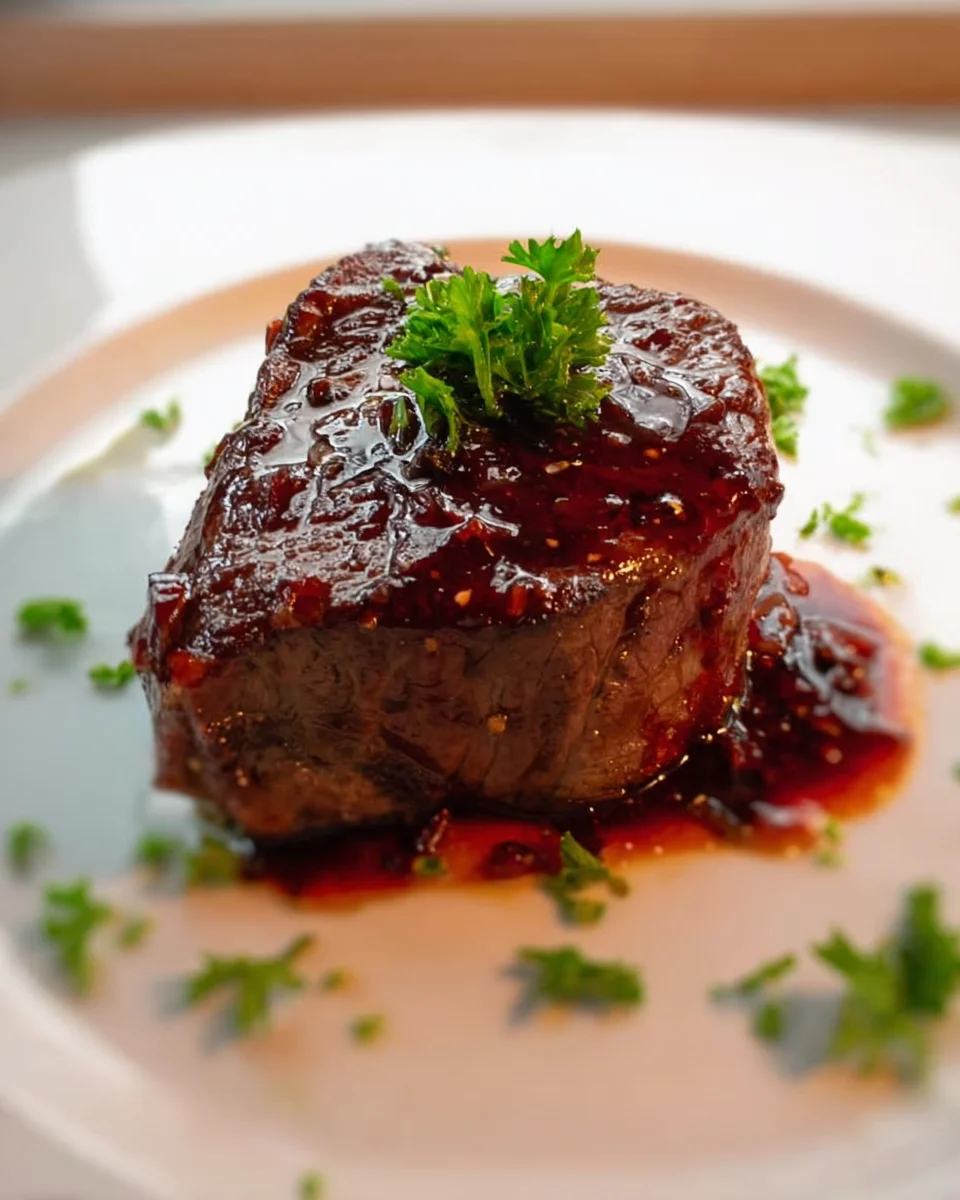 Filet Mignon mit rotem Traubensaft-Dressing genießen!
