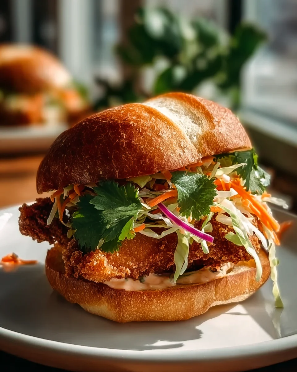 Thai Fried Chicken Sandwich: Knusprig, würzig & lecker!