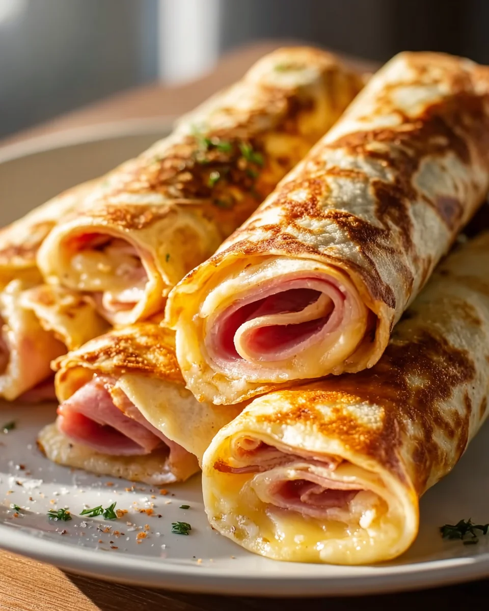 Knusprige Air Fryer Hot Beef Ham & Käse Wraps - Einfach!