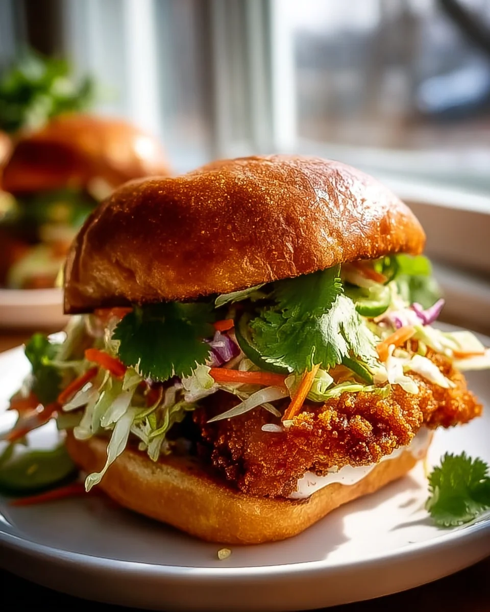 Thai Fried Chicken Sandwich: Knusprig, würzig & lecker!