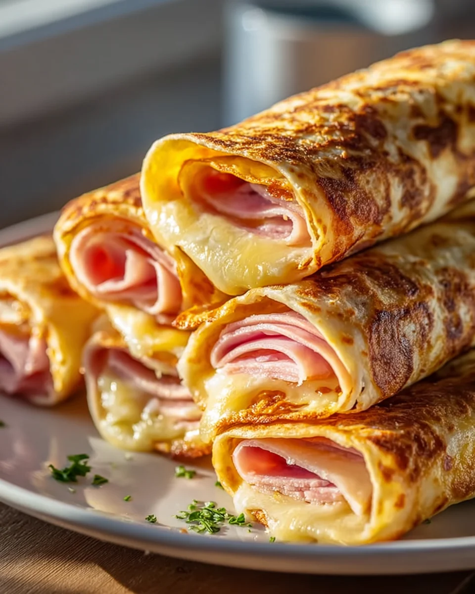 Knusprige Air Fryer Hot Beef Ham & Käse Wraps - Einfach!