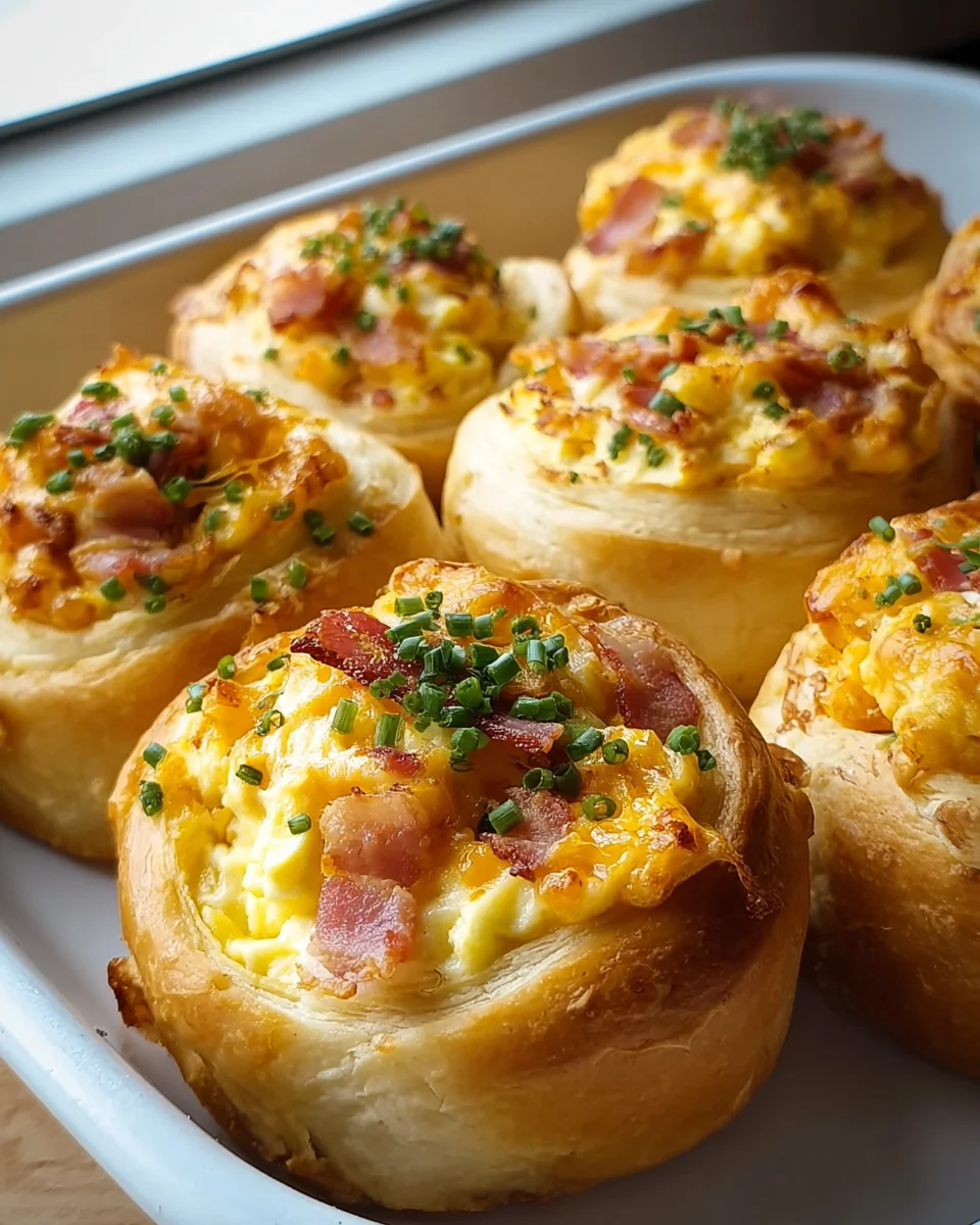 Frühstücksrollen mit Rührei, Käse und Beef Bacon genießen!