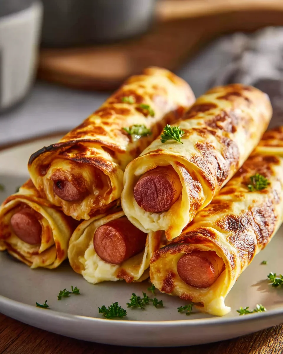 Gebackene Hot Dogs in knusprigem Tortilla Teig genießen!