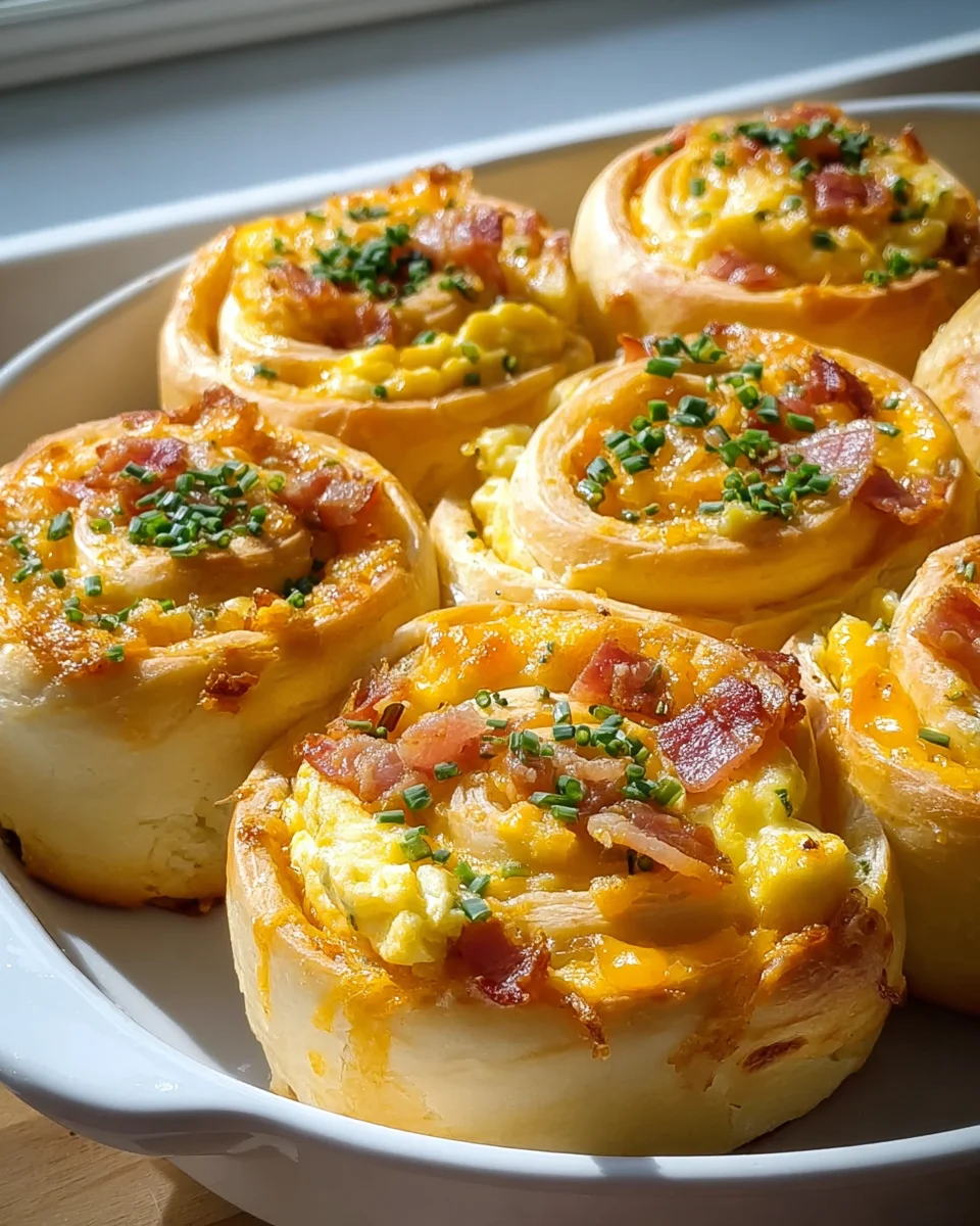 Frühstücksrollen mit Rührei, Käse und Beef Bacon genießen!