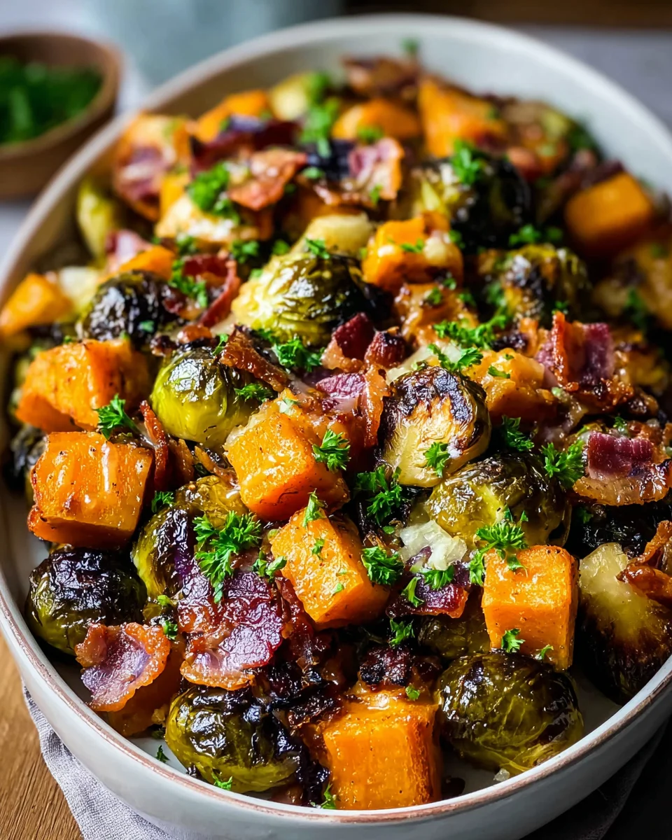 Köstliches Rezept: Ahorn-Butternut-Brussel-Beef-Bacon genießen!