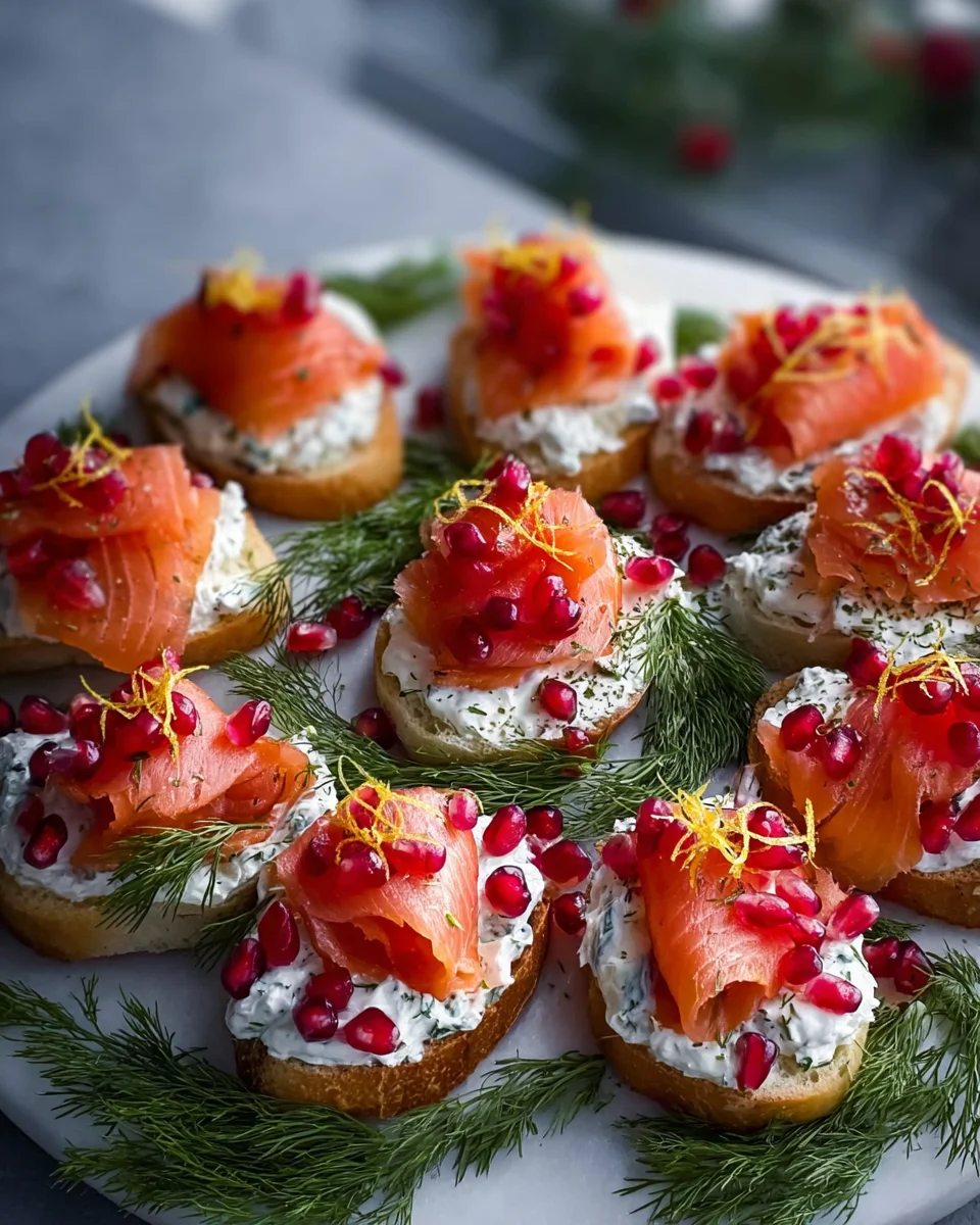 Weihnachtslachs Bruschetta Kranz Rezept für festliche Anlässe