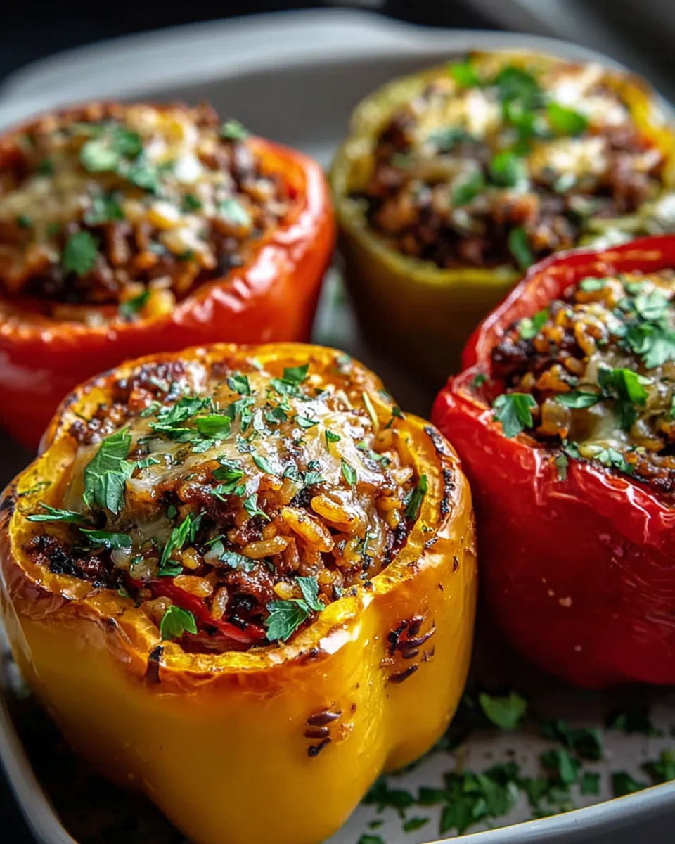 Gefüllte Paprika aus dem Airfryer – Ein Muss für Feinschmecker!