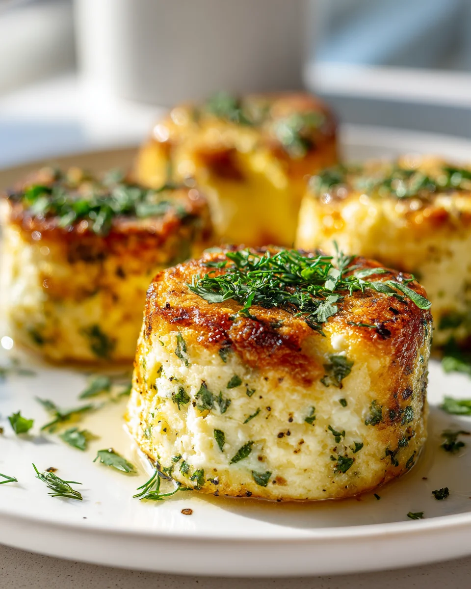 Herzhafte Kräuter Quark-Küchlein: Schnell in der Pfanne!