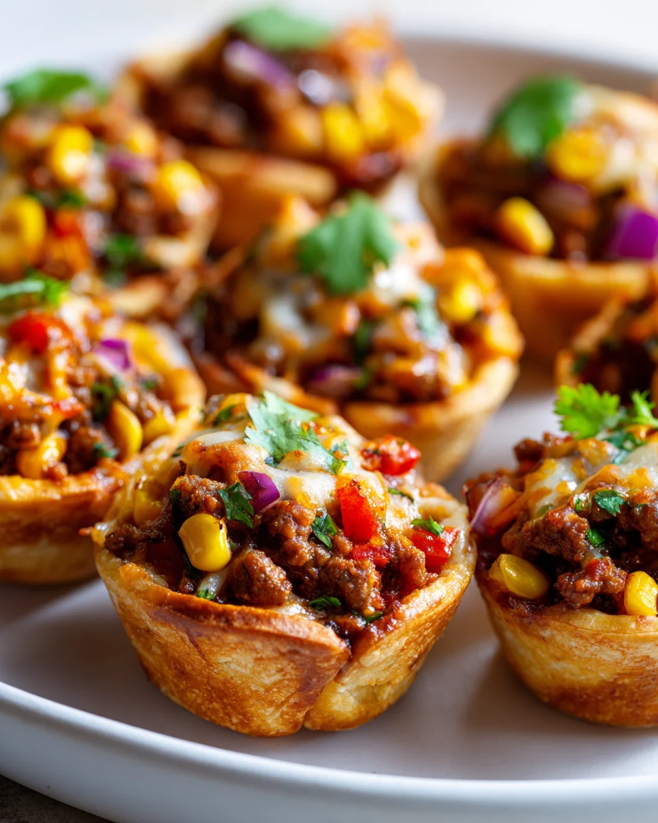 Leckere Mini Tacos mit Würziger Rinderhackfüllung