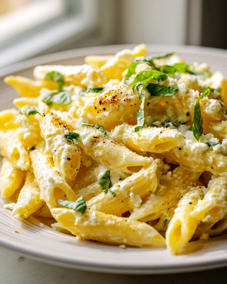 Blitzschnelle Cremige Zitronen Feta Pasta – einfach köstlich!