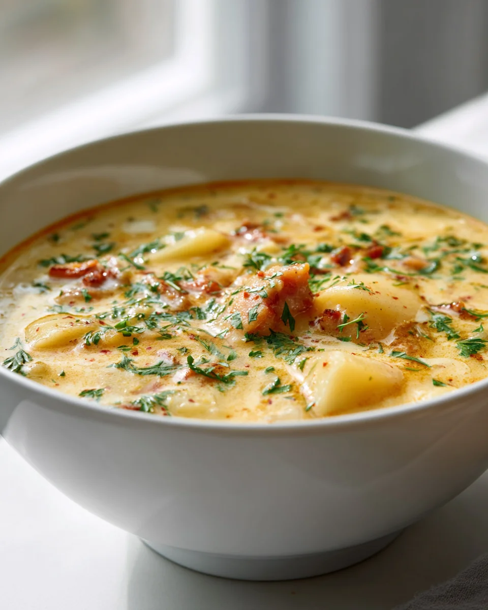 Rustikale Beef-Wurst & Kartoffelsuppe mit alkoholfreiem Bier