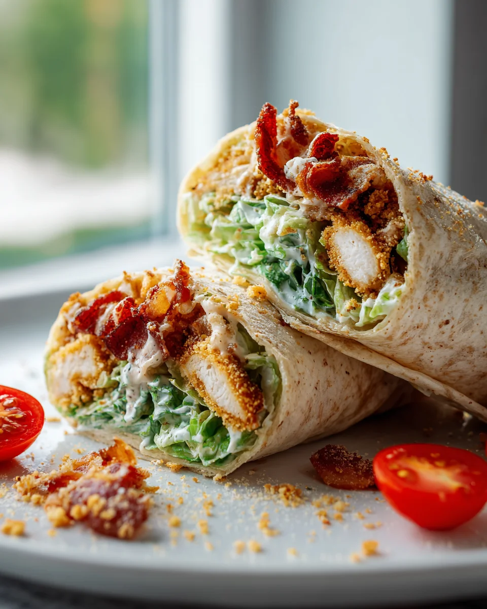 Crispy Chicken Caesar Wraps: Schnell, frisch & lecker!