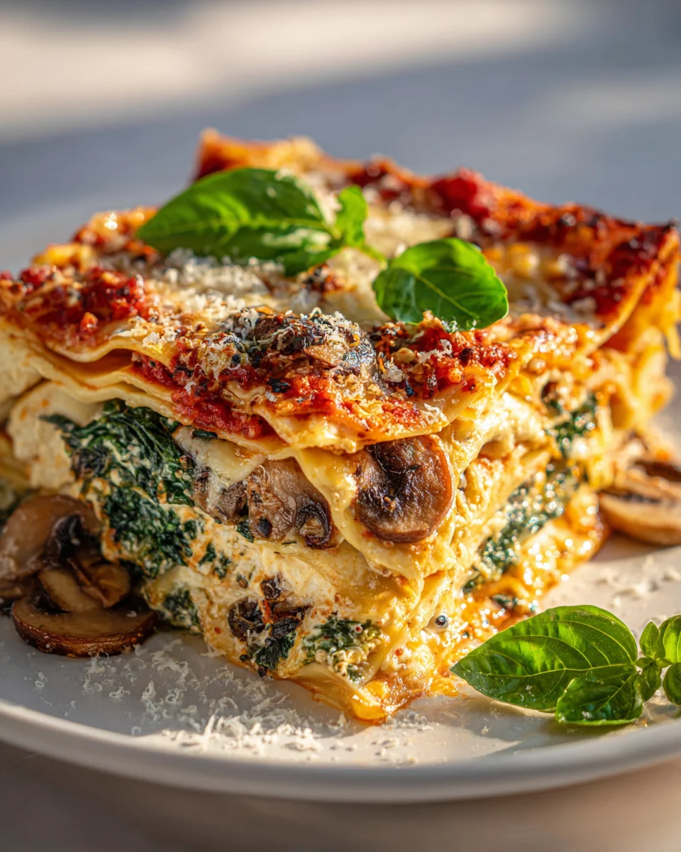 Pilz-Spinat-Lasagne: Herzhaft, cremig & unwiderstehlich lecker!