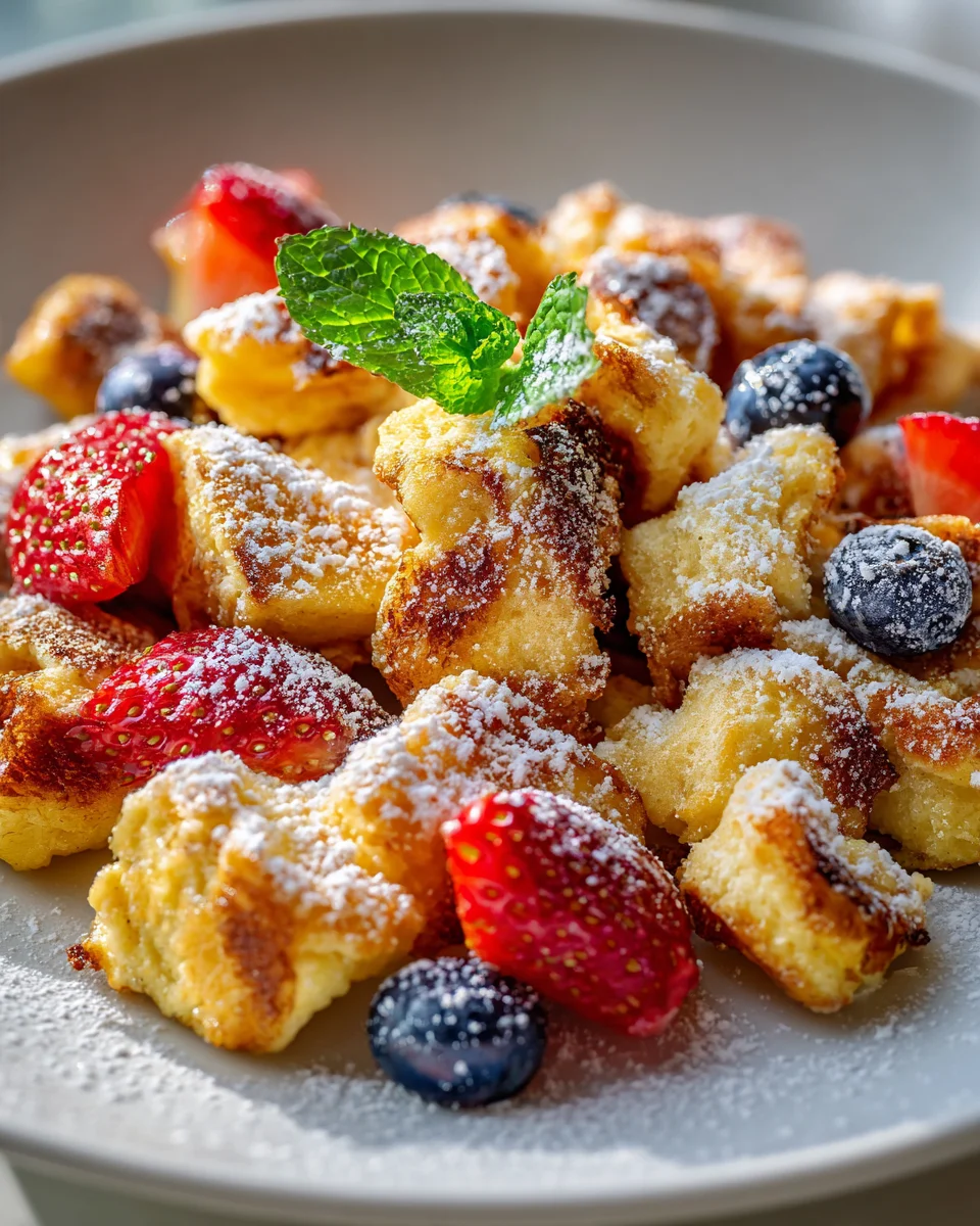 Fluffiger Mini Kaiserschmarrn für Kinder – einfach backen!
