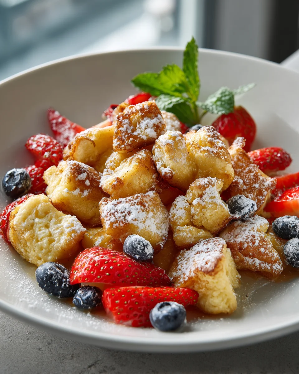 Fluffiger Mini Kaiserschmarrn für Kinder – einfach backen!