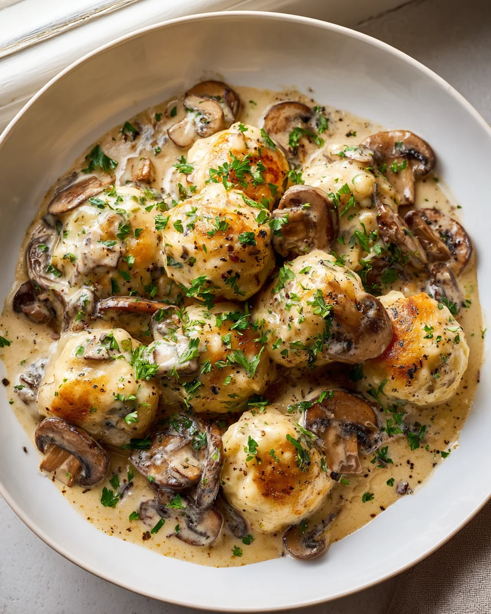 Cremige Kartoffelknödel & Pilzrahm-Pfanne: Einfach & Lecker!