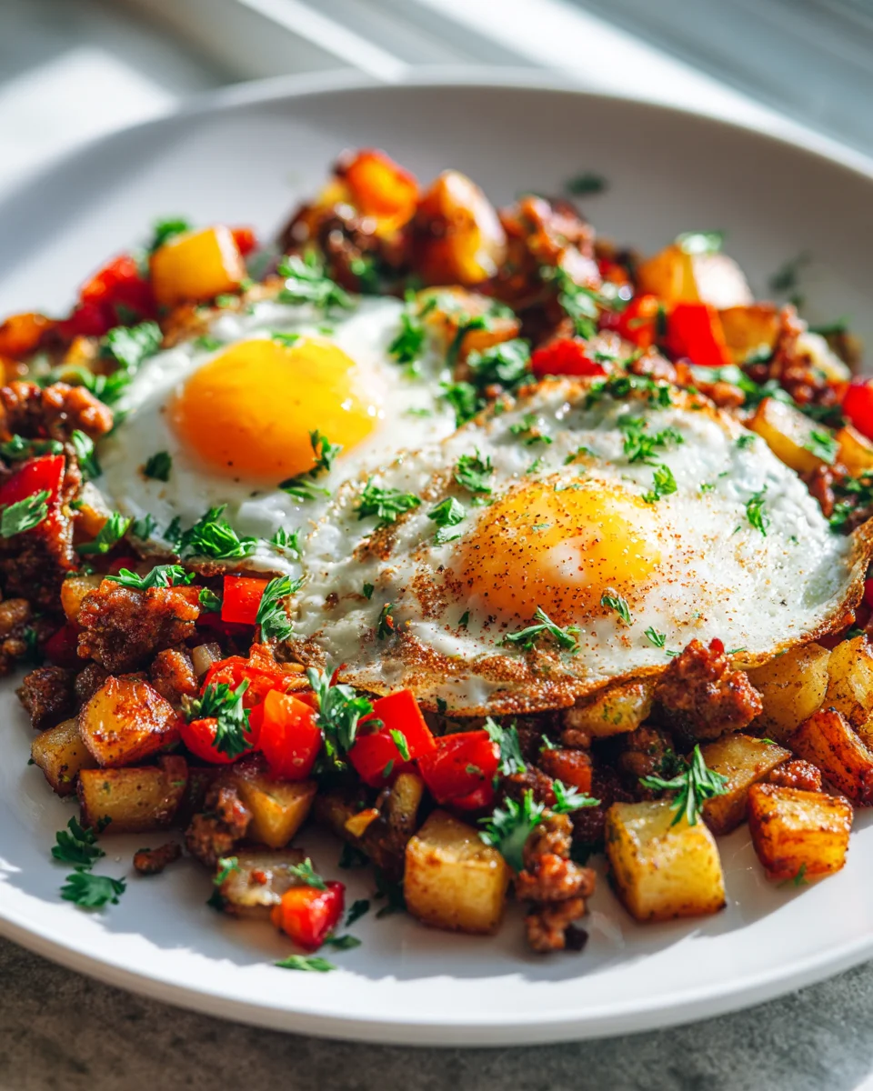 Gyro Frühstücks-Hash mit Eiern & Kartoffeln – Perfekt zum Start!