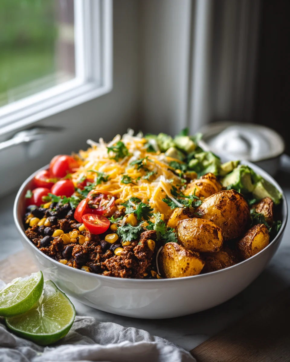Loaded Potato Taco Bowl – Einfach, lecker & schnell zubereitet!
