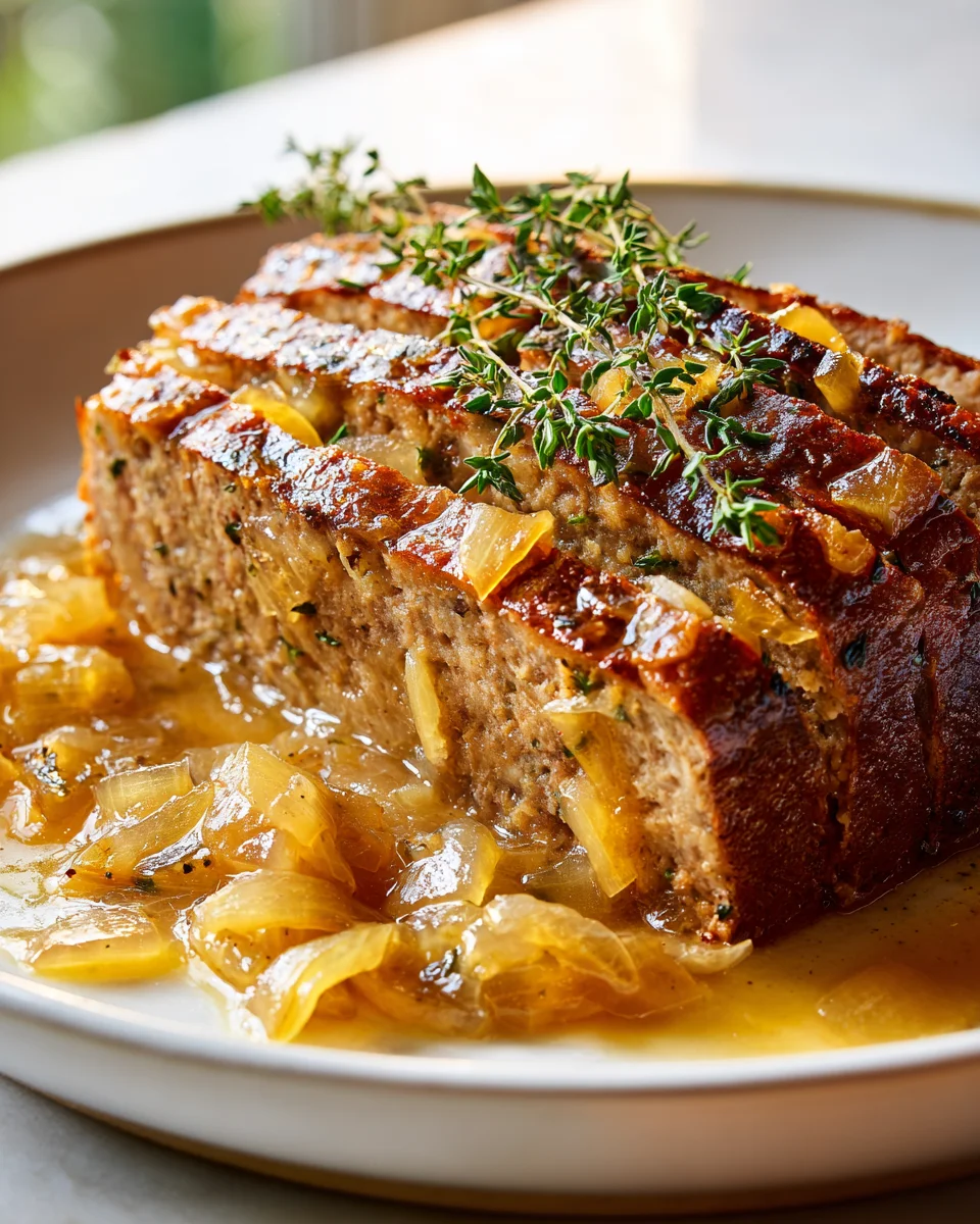 Französischer Zwiebelhackbraten: Ein französisches Geschmackserlebnis.