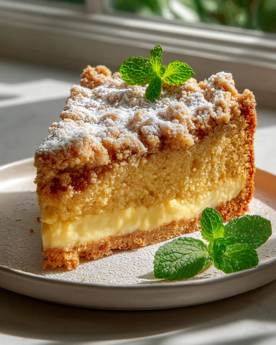 Blaunon-Bier Streuselkuchen mit cremigem Puddingkern