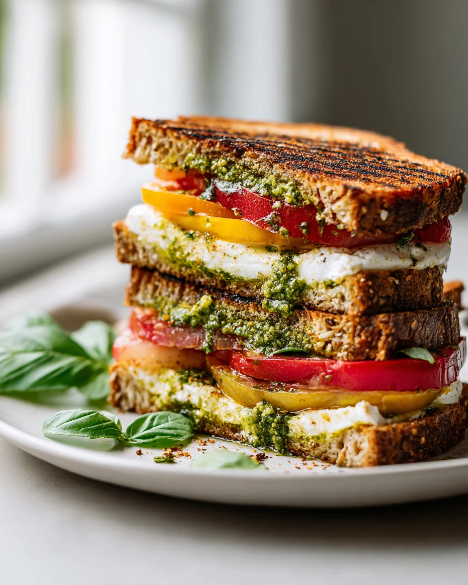 Caprese Pesto Club Sandwich: Dein unwiderstehlicher Genuss!