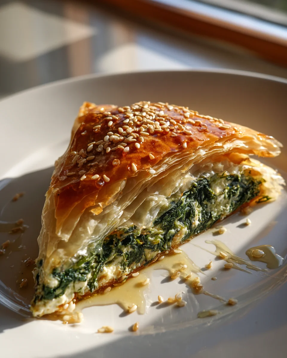 Verführerischer Spinat Börek: Süß, mit Honig & Sesam Rezept