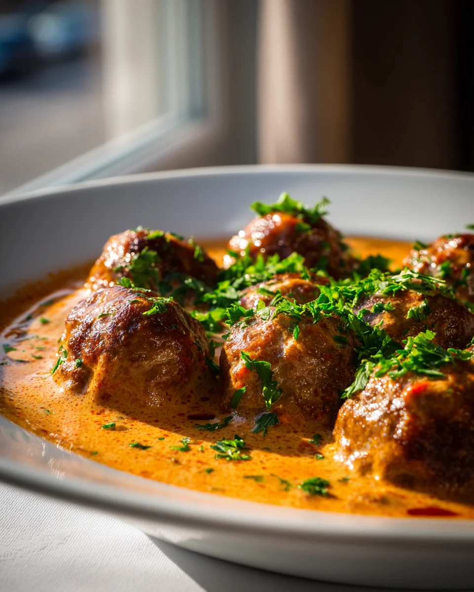 Hackbällchen in cremiger Paprikasoße: Ein Fest für Genießer!