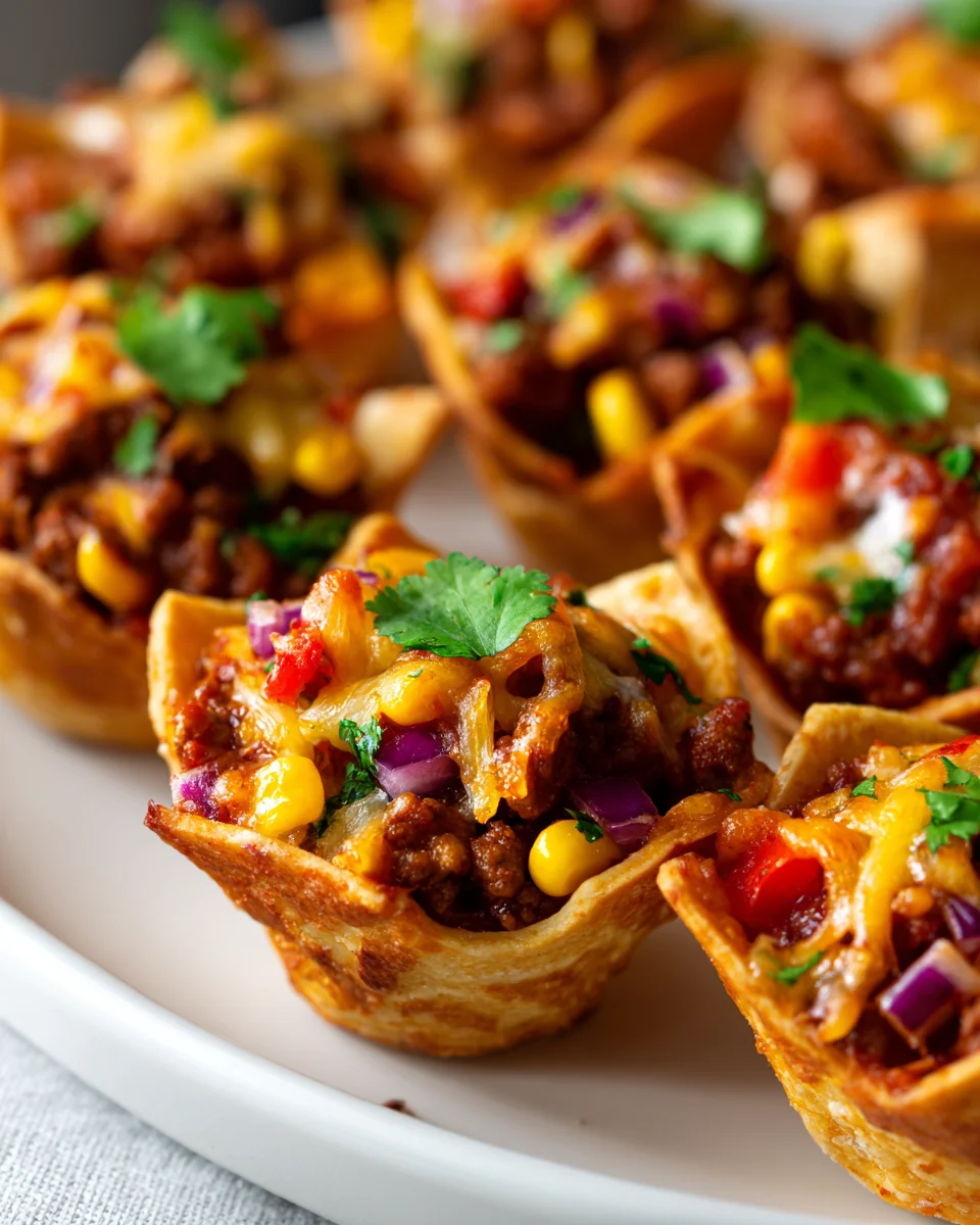 Leckere Mini Tacos mit Würziger Rinderhackfüllung