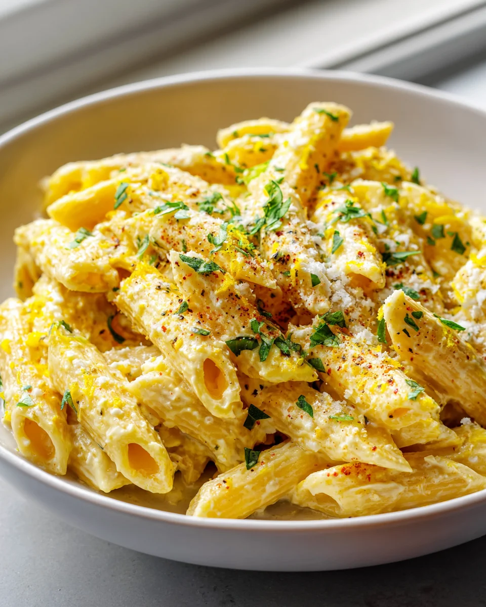 Blitzschnelle Cremige Zitronen Feta Pasta – einfach köstlich!