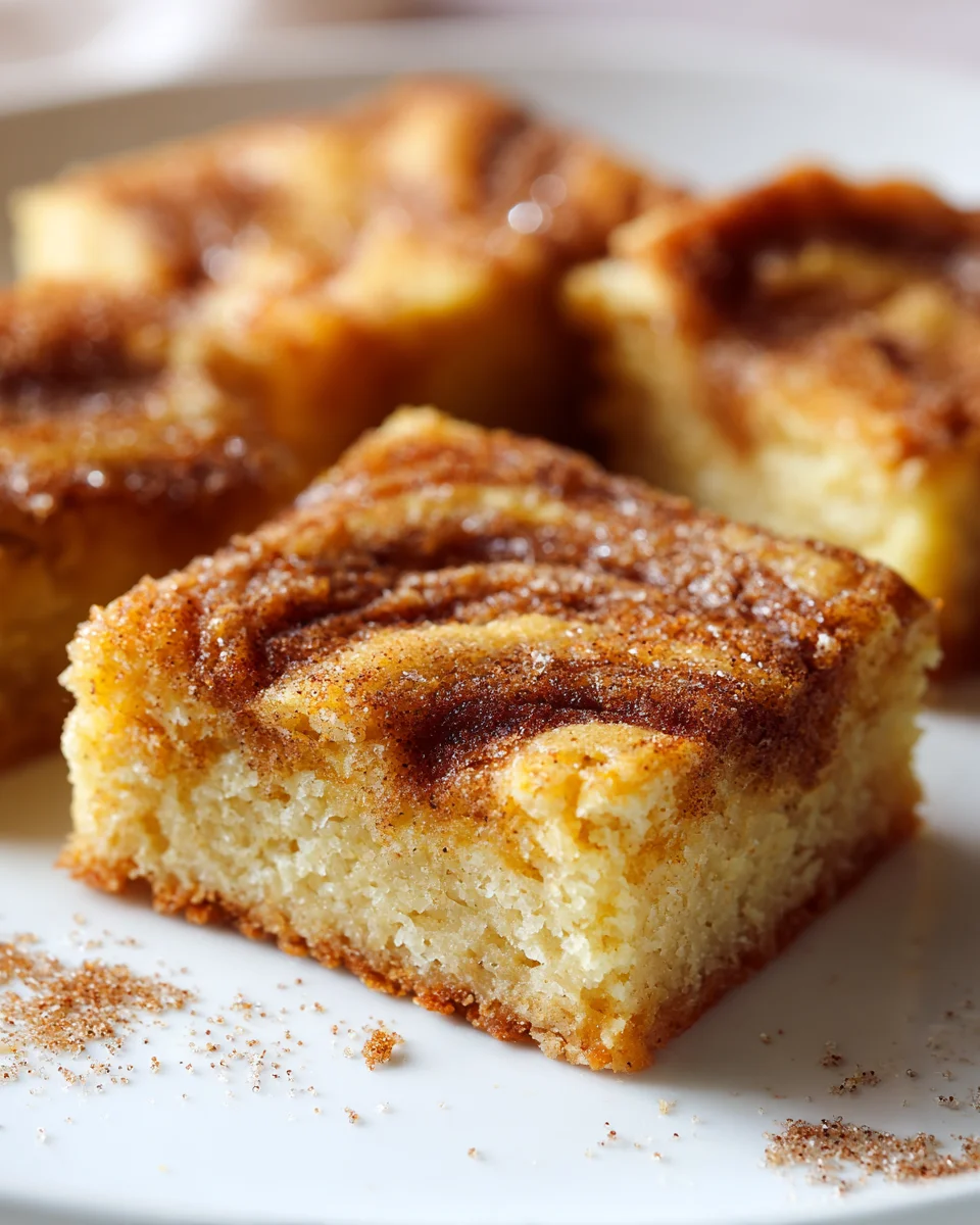 Unwiderstehliche Snickerdoodle Blondies mit Zimtstrudel