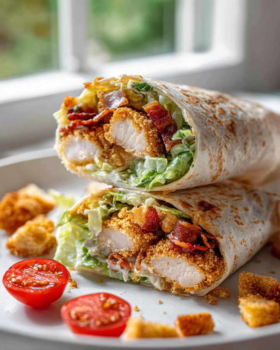 Crispy Chicken Caesar Wraps: Schnell, frisch & lecker!