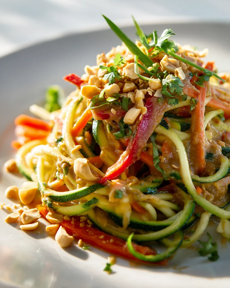 Low Carb Pad Thai: Zucchini-Nudeln mit leckerer Erdnusssauce